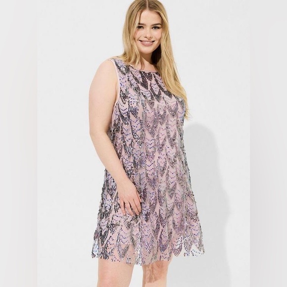 Torrid Mini Sequin Shift Dress - Picture 3 of 10